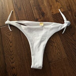 CHATURBATE White Bikini Bottom with Side Ties Size XXL